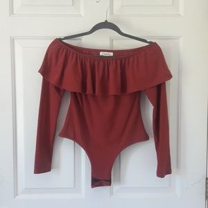 Marci off the shoulder, body suit top